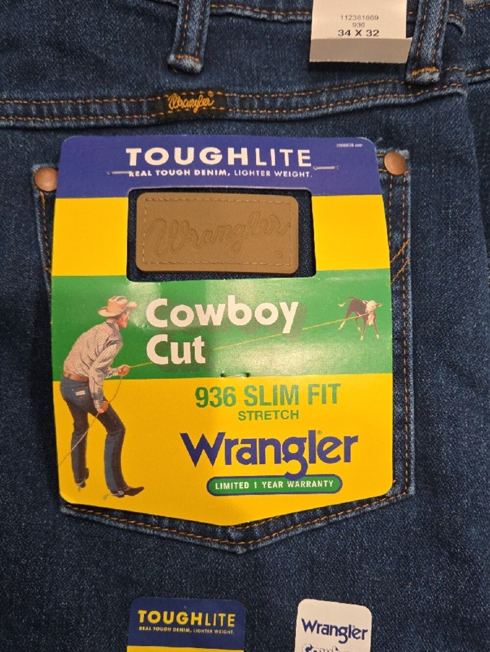 Wrangler® Cowboy Cut® Slim Fit Jeans 34x32 - Picture 8 of 9